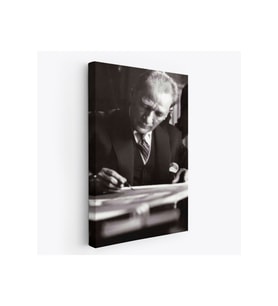 Atatürk Portre Tablosu Mustafa Kemal Atatürk Dekoratif Kanvas Tablo-FB-126