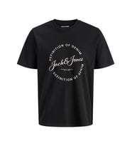 JACK JONES Yazı Baskılı Erkek Tişört 12288377 (Siyah)