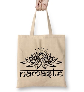 Namaste Yoga 03 Bez Çanta Uzun Saplı
