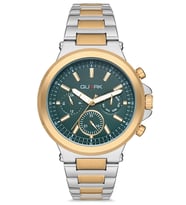 QUARK Qc-423Sg-3A METAL KASA ÇELİK KORDON MULTİFONKSİYON TAKVİMLİ ERKEK KOL SAATİ (Gümüş)