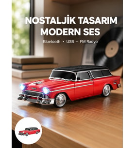 Taşınabilir Klasik Araç Tasarımlı Hoparlör