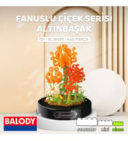 Balody Fanuslu Çiçek Serisi – Altınbaşak Yapı Bloğu Seti (440 Parça) (Turuncu)