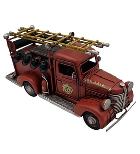 Dekoratif Metal Fire Dept İtfaiye Ekibi Arabası - İtfaiye Dekorasyonu