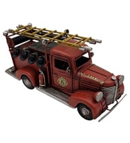 Dekoratif Metal Fire Dept İtfaiye Ekibi Arabası - İtfaiye Dekorasyonu