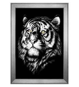 Hayvanlar Temalı Kanvas Tablo 80 x 110 cm Silver Çerçeve