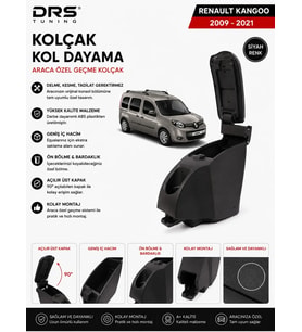Renault Kangoo 2009 - 2021 Kolçak Kol Dayama Siyah