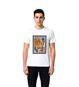 Erkek Metropolis Bronx Urban City Baskılı Günlük Tişört %100 Pamuk Rahat Kesim Modern Şık Konforlu