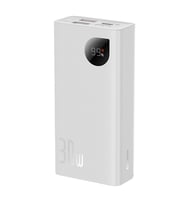 Baseus Adaman2 Digital Display 10000mAh 30W Powerbank Taşınabilir Şarj Cihazı VOOC Edition (Beyaz)