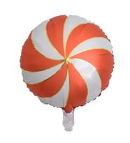 Kırmızı Beyaz Şeker Görünümlü Folyo Balon