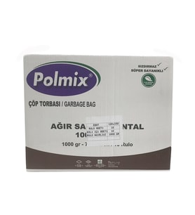 Polmix Ağır Hantal Çöp Torbası 120X150 cm 10 Rulo 100 Ad 10 Kg Siyah
