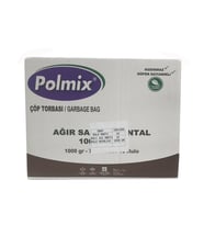 Polmix Ağır Hantal Çöp Torbası 120X150 cm 10 Rulo 100 Ad 10 Kg Siyah
