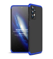 Microsonic Samsung Galaxy A13 4G Kılıf Double Dip 360 Protective Siyah Mavi (Siyah-Mavi)