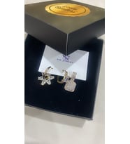 Çelik Altın Kaplama Taşlı Küpe Set (Altın / Dore)