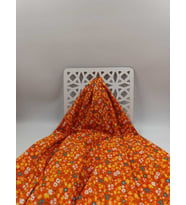 DESENLİ POPLİN KUMAŞ (Turuncu)