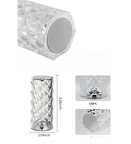 Yeni Nesil Modern Kristal Masa Ve Gece Lambası Dokunmatik Renk Değiştirebilen