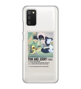 Samsung Galaxy A02S Uyumlu Tom ve Jerry Desenli Şeffaf Telefon Kılıfı
