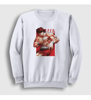 Presmono Unisex Beyaz Strong V2 Anime Hanma Baki Sweatshirt 319261tt