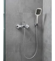 Siyah Duş Seti El Duşu Başlığı Spiral Hortum Dayanıklı Banyo Duş Aksesuarı