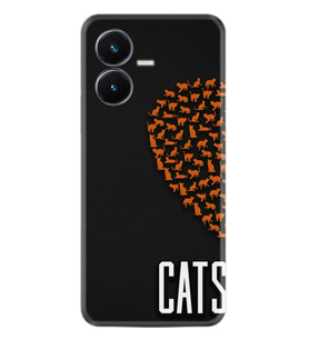 Vivo Y22S Kılıf Silikon Desen Özel Seri Cats 1792