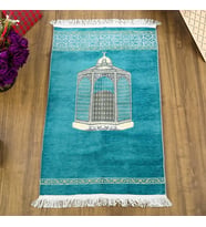 Makam-ı İbrahim Lüks Şönil Seccade Turkuaz (70x126cm) 240 gr