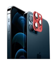 Binano iPhone 12 Pro 360 Metal Kamera Koruyucu Kırmızı