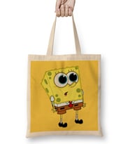 Sünger Bob Sponge Bob 013 Bez Çanta Uzun Saplı
