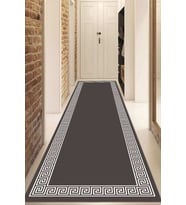 Dijital Baskılı Kaymaz Taban Yıkanabilir Modern Yolluk Ve Koridor Halısı NDU-SD-530 (Gri)