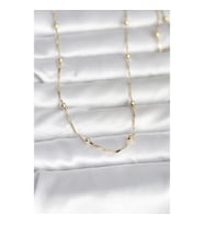 Mey İthalat® CM 14K Gold Renk Kesme Çubuk Zincir Topçuklu Model 60 cm Kadın Kolye