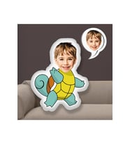 Kişiye Özel Fotoğraflı Squirtle Pokemon Yastık 115246 50 cm