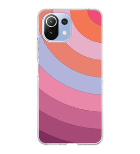 Xiaomi Mi 11 Lite Uyumlu Kapak  Renk Cümbüşü Tasarımlı Şeffaf Silikon Kılıf