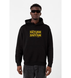Dragon Ball Z Anime Namek Wars Siyah Erkek 3ip Kapşonlu Sweatshirt