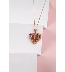 925 Ayar Gümüş Melek Kanadı Rose Renk İsimli Bayan Kolye