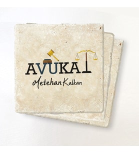 Kişiye Özel Avukatlara Özel Taş Bardak Altlığı