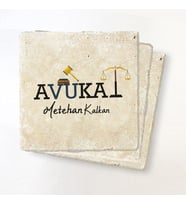 Kişiye Özel Avukatlara Özel Taş Bardak Altlığı