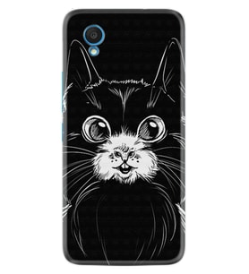 Alcatel 1 2022 Kılıf Resimli Desenli Silikon Platinium Series Komik Kedi 1863