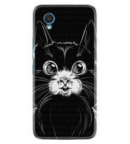 Alcatel 1 2022 Kılıf Resimli Desenli Silikon Platinium Series Komik Kedi 1863