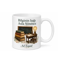 Pedagoji Eğitim Psikolojisi Öğretmen Kütüphanesi Temalı Kupa Bardak Hediye