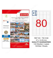 TANEX 37x14,25mm LASER ETİKET TW-2180