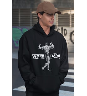 Tasarım Arnold Bodybuilding Fitness Sporcu Baskılı Unisex Oversize Hoodie