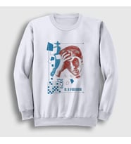 Presmono Unisex Beyaz Bobby Robert James Fischer Satranç Sweatshirt 420217tt