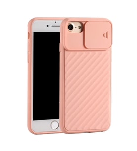 iPhone SE3-SE2 İPhone 8-7 Kılıf Kamera Kapatan koruyucu Sürgülü Kılıf-(5775) - ETC7254-1075 (Kırmızı)