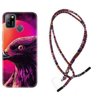 INFINIX Smart 4 5 6 Zero 8 S5 Pro Kılıf Boyun Asklı Rasta Silikon Red Eagle 1752