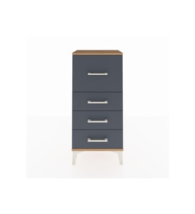 Arges Komodin 4 Çekmeceli 44x30x96 Çam-Antrasit