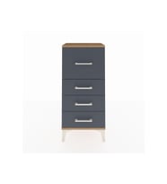 Arges Komodin 4 Çekmeceli 44x30x96 Çam-Antrasit