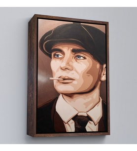 Çerçeveli Ekart Peaky Blinders Thomas Shelby Tablo (Beyaz)