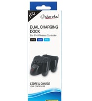 Doreka PS4 DualSense Şarj İstasyonu Playstation 4 Uyumlu Charging Station - TP4-889 (Ekru-Siyah)