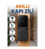 Wi-Fi Akıllı Görüntülü Kapı Zili HD Kamera Gece Görüşlü Telefon Bildirimli Kablosuz Güvenlik Zili