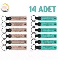 Pudra & Turkuaz, 14’lü Set, Kişiye Özel Anahtarlık, Kurumsal Konferans Katılımcılarına Hediye