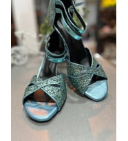 CAMGÖBEGİ MASKE MODEL ÇİFT BANTLI KAPALI TOPUK 8,5 CM 13 PONT BOYU TANGO,DANS VE ABİYE AYAKKABISI