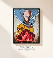 One Punch Man Saitama 3D Tablo 15×20 cm